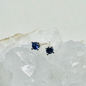 Blue Sapphire Stud Earrings
