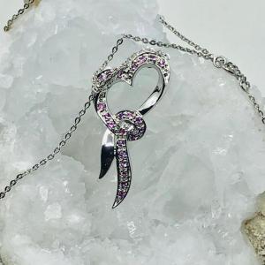 Cherish Heart/Ribbon Necklace