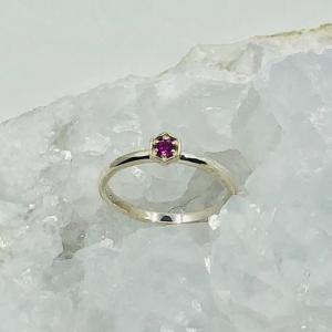 Ruby Octagon Stack Ring