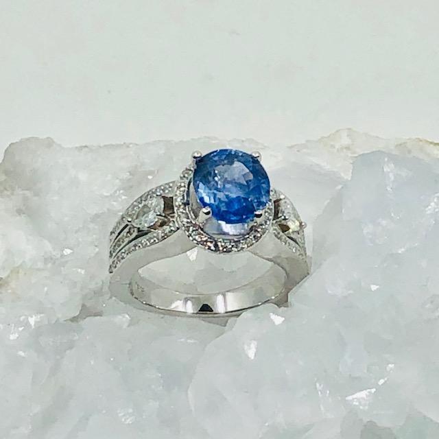 Blue Sapphire Diamond Ring SOLD: glenda gs jewelry