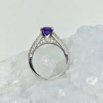 Amethyst & CZ Ring.    SOLD