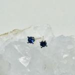 Blue Sapphire Stud Earrings